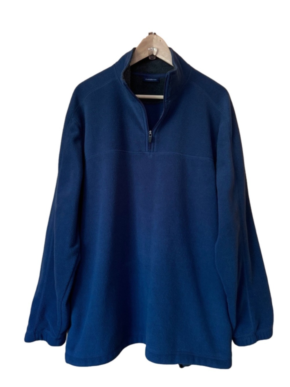 Croft & Barrow Navy Quarter-Zip Fleece Pullover Men's large